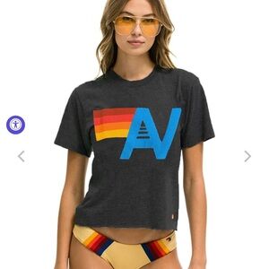 Aviator Nation Logo Boyfriend T - like new